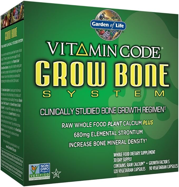 Garden of Life Calcium Supplement K2 MK7, MK7, Vitamin D3 & 30 Day