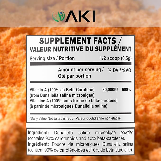 AKI Beta Carotene 10% Powder (1.5Oz, 42.52G) Highly