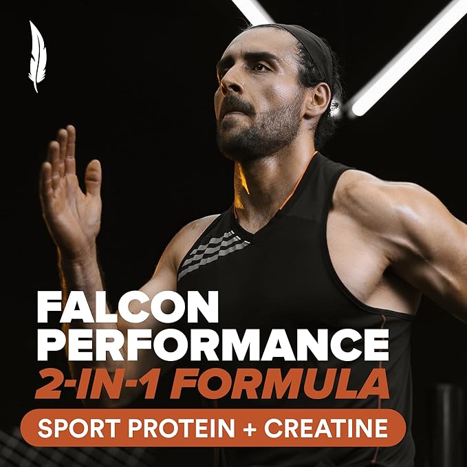 Birdman Falcon Performance Vegan Protein Powder, 31g Protein, 5g Creatine, 5g BCAA, -19 servings