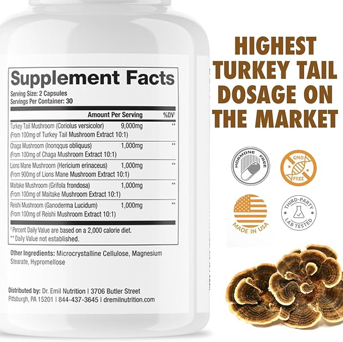 DR. EMIL NUTRITION Elite Turkey Tail Mushroom Plus Twin Pack