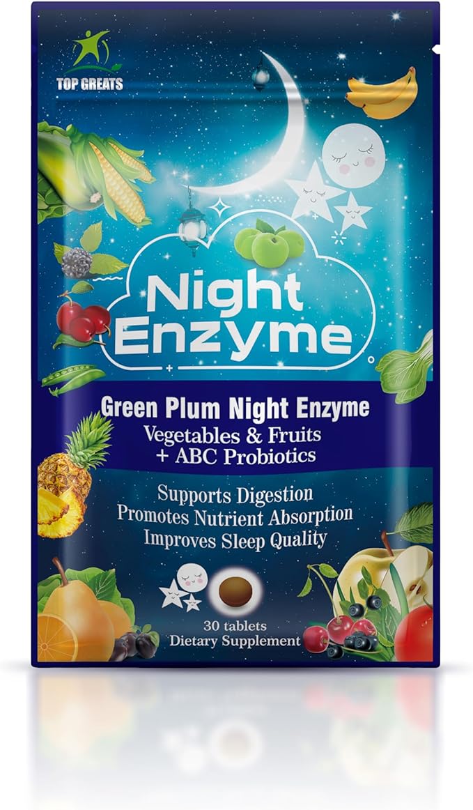 Night Enzyme, Daily Multi Digestive Enzymes, 60 Tablets