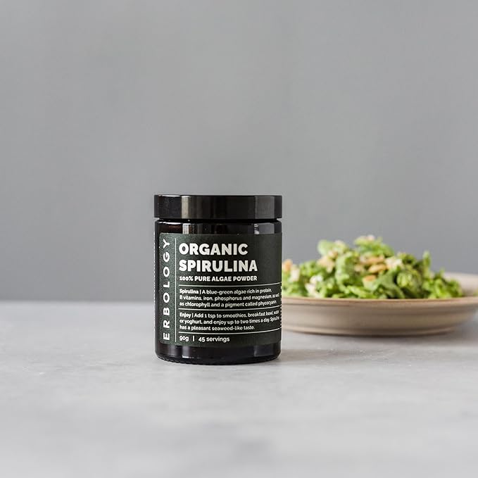 Erbology Organic Spirulina Powder 3.2 oz 45 Servings