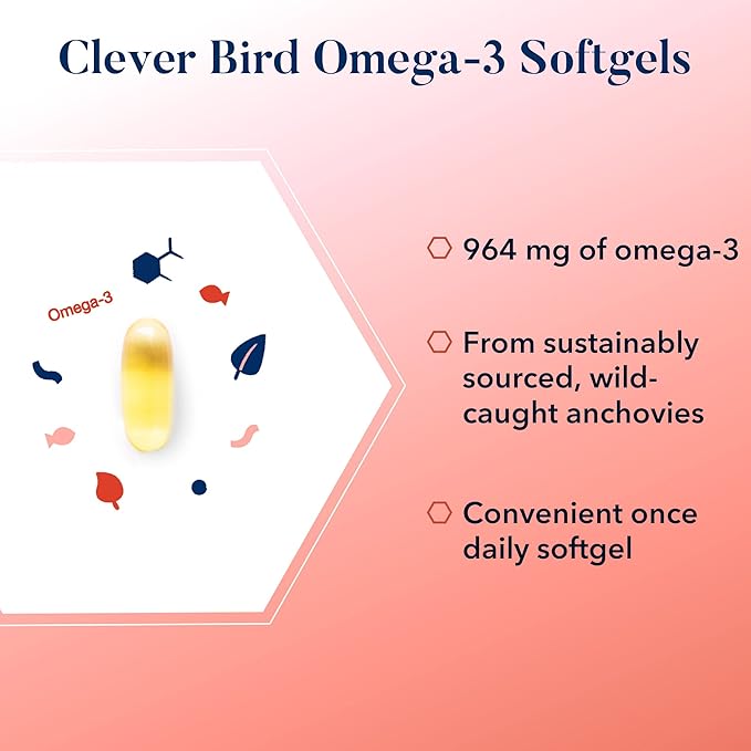 Best Nest Wellness Omega 3 Fish 956mg, Gluten 3 Supplement, 30 Softgels