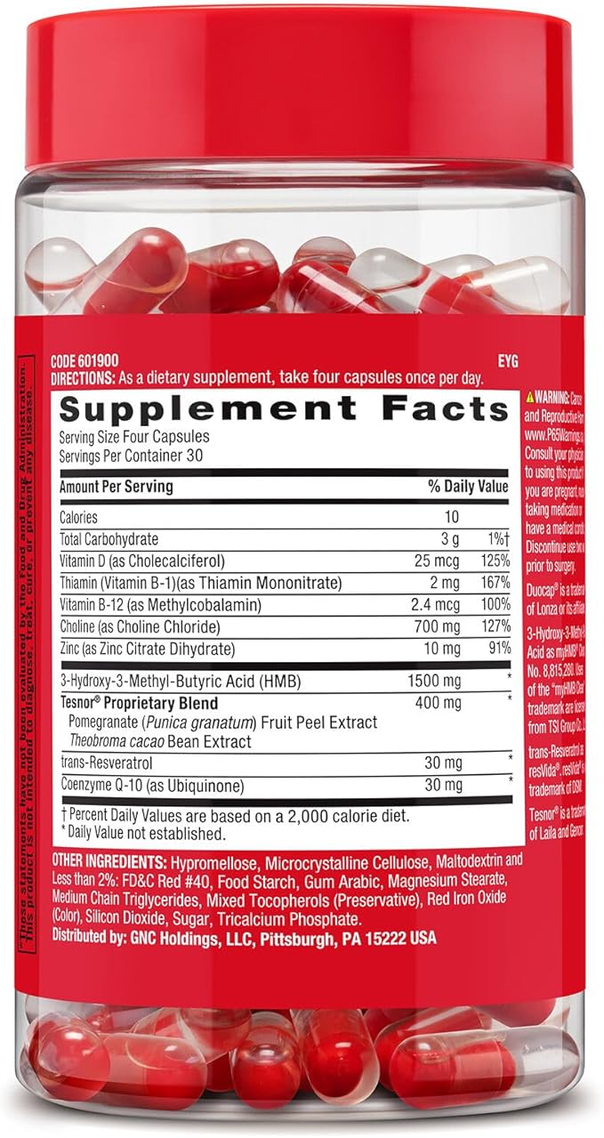 GNC Mega Men Ultra Testosterone | Free & Total Test Booster | 120 Count
