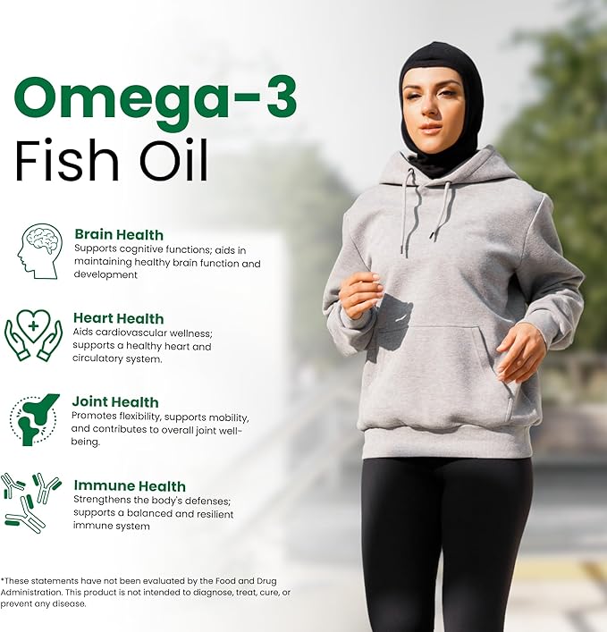 Zaytun Halal Fish Oil 1200mg Omega 3, Premium 4 Months