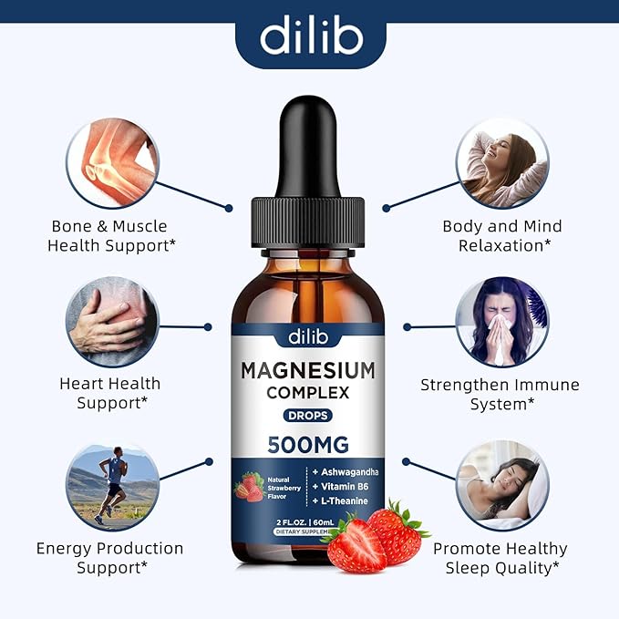 Triple Magnesium Complex Supplement-Magnesium Glycinate, Citrate, 500mg with B6 for