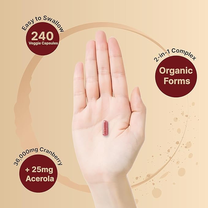 NatureBell Cranberry Pills 36,000mg with Acerola 100:1 Fresh