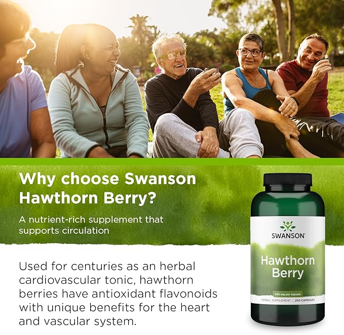 Swanson Hawthorn Berry (250 Capsules, 565 mg