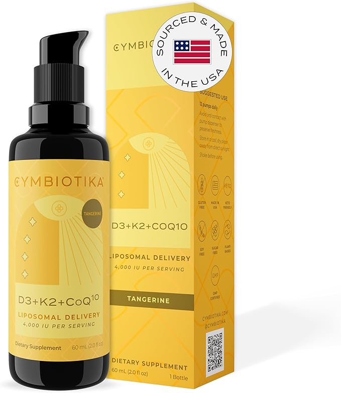 CYMBIOTIKA Vitamin D3 + K2 + CoQ10 Liquid,