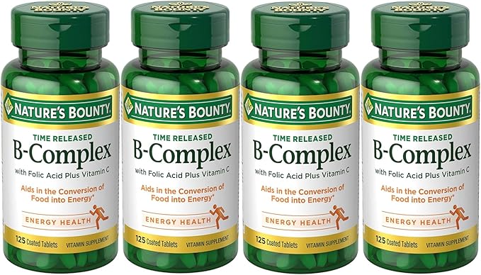Nature's Bounty B-Complex with Folic Acid 125 Tablets 4)