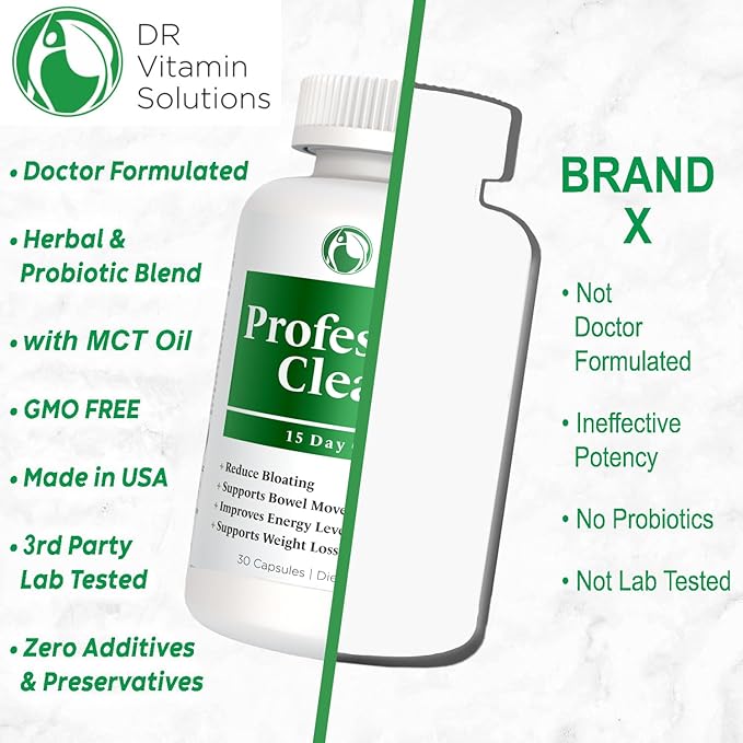 Professional Detox Cleanse for Weight Management 15 Day 30 Caps