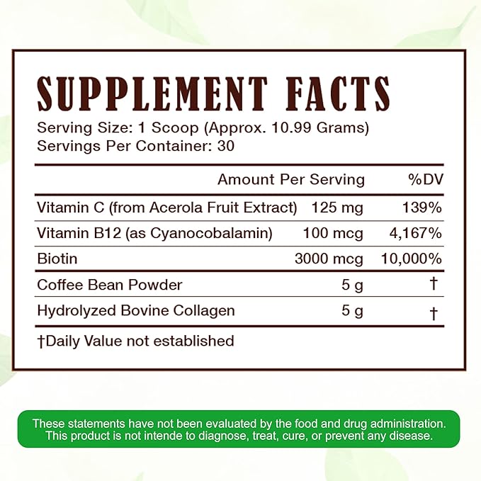 Hydrolyzed Bovine peptide-Collagen for women B12 - 30 serving