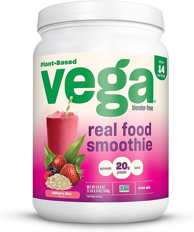 Vega Real Food Smoothie, Wildberry Bliss 20g Plant 1.30 lbs