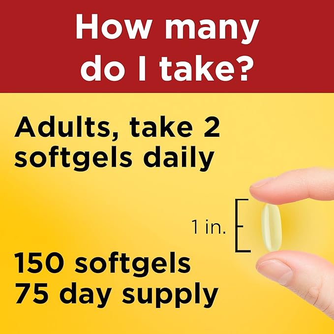 Nature Made Fish Oil 1200 mg 3 Fish 3 Supplement 150 Softgels, 75 Day