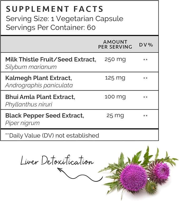 Milk Thistle, 100% Natural 500 mg 60 Vegan