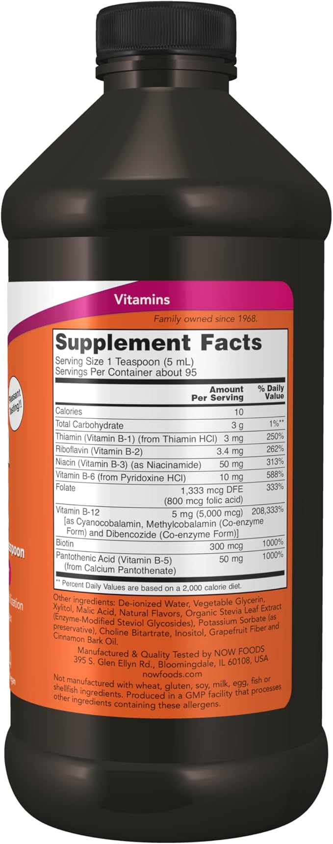NOW Supplements, Ultra B-12, Liquid, 800 16-Ounce