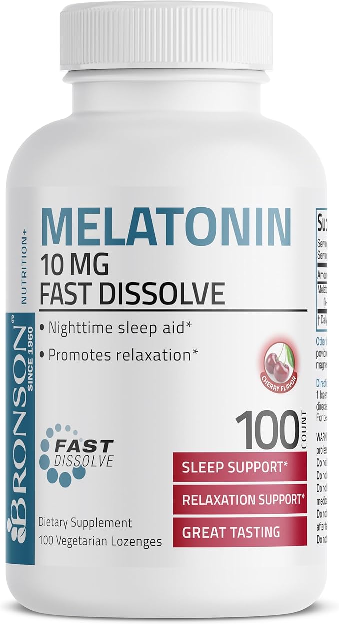 Bronson Melatonin 10mg Fast Dissolve Cherry 100 Count