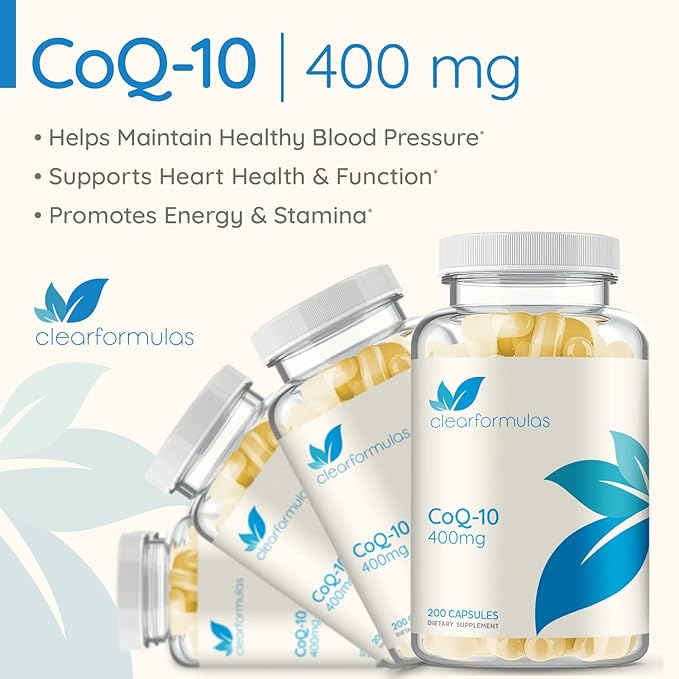 ClearFormulas CoQ10 400mg 200 Capsules Quick
