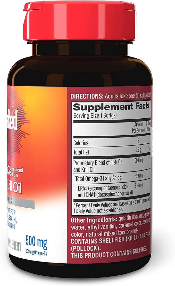 MegaRed Omega 3 Fish Oil & (80 Count 3 Fatty