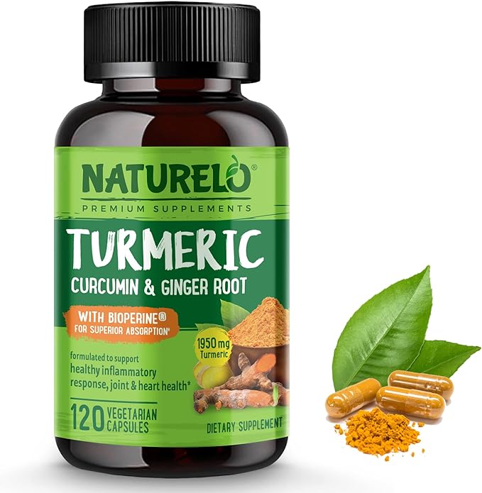 NATURELO Turmeric Curcumin 120 Vegan