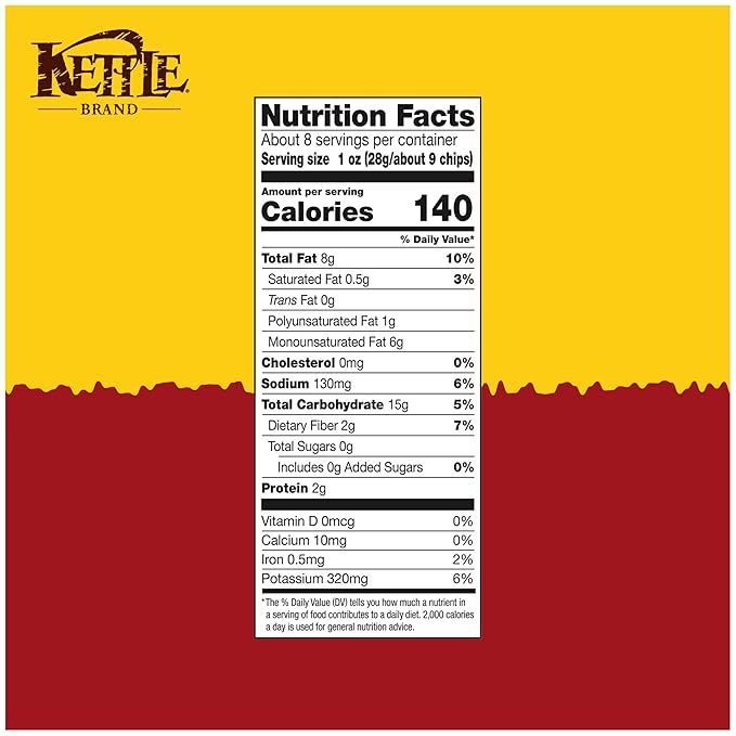 Kettle Brand Potato Chips, Krinkle Cut, Habanero Lime Kettle Chips, 7.5 Oz (Pack of 12)