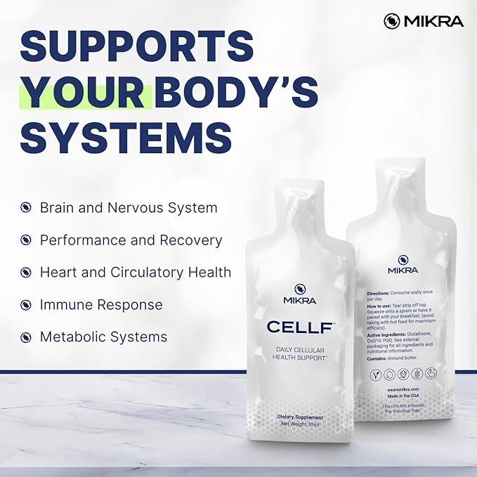 CELLF™ 2.0 Cellular Performance Supplement 30 Day CoQ10 PQQ 10ml Each