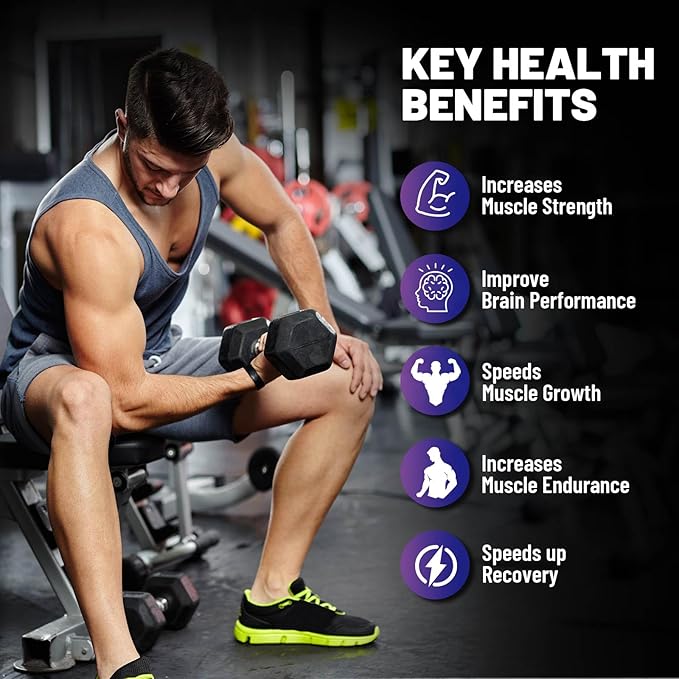 Creatine Monohydrate Gummies for Men & Women 120 CT - 7200mg of Creatine Monohydrate per Serving, Chewable Creatine Monohydrate for Muscle Support & Energy Boost, Sugar Free, Vegan (BlueberryFlavor)