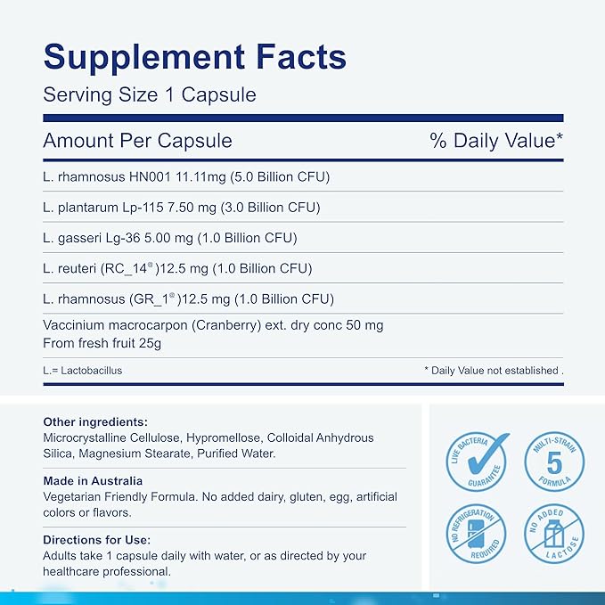 Life-Space Urogen Probiotic with Cranberry 11 Billion 2-Month Serving-60 Serving-60 Capsules
