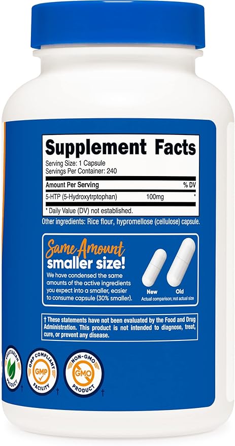 Nutricost 5-HTP 100mg, 240 Vegetarian Capsules (5-Hydroxytryptophan)