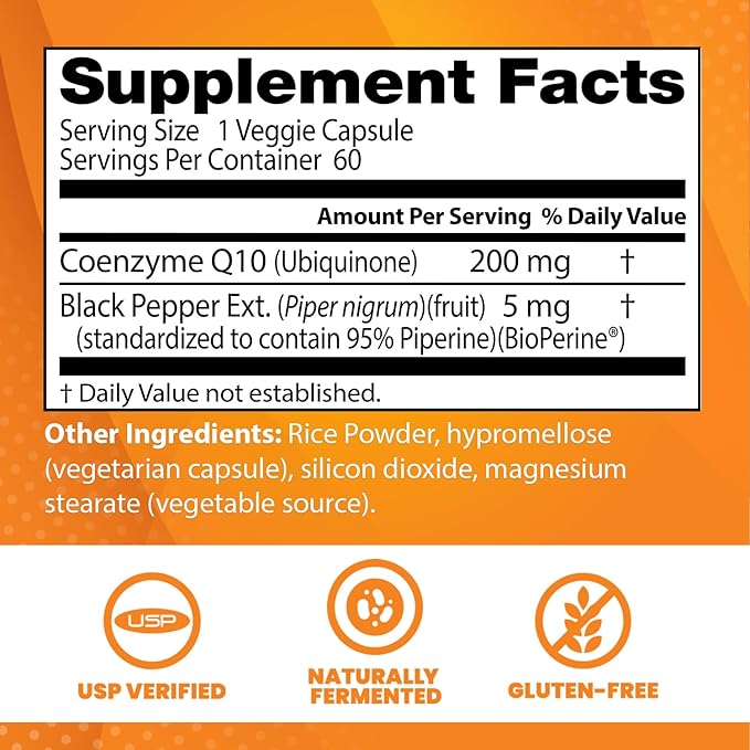 Doctor's Best High Absorption CoQ10 200 mg 60 Veggie