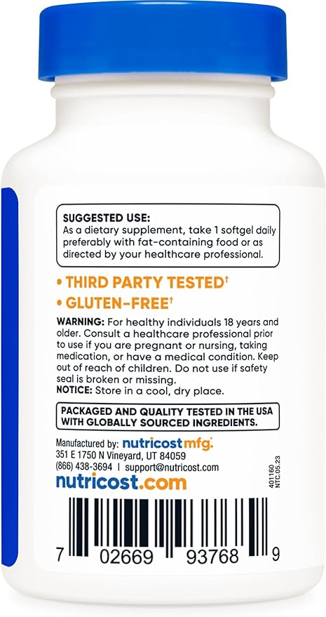 Nutricost Astaxanthin 12mg, 30 Softgels