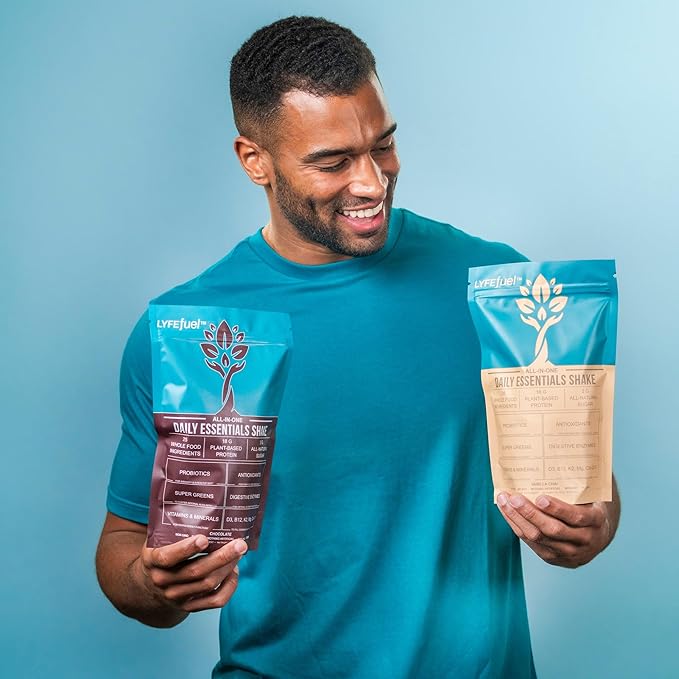 All-in-One Meal Replacement Powder by LyfeFuel 50+ Organic 24 Vegan