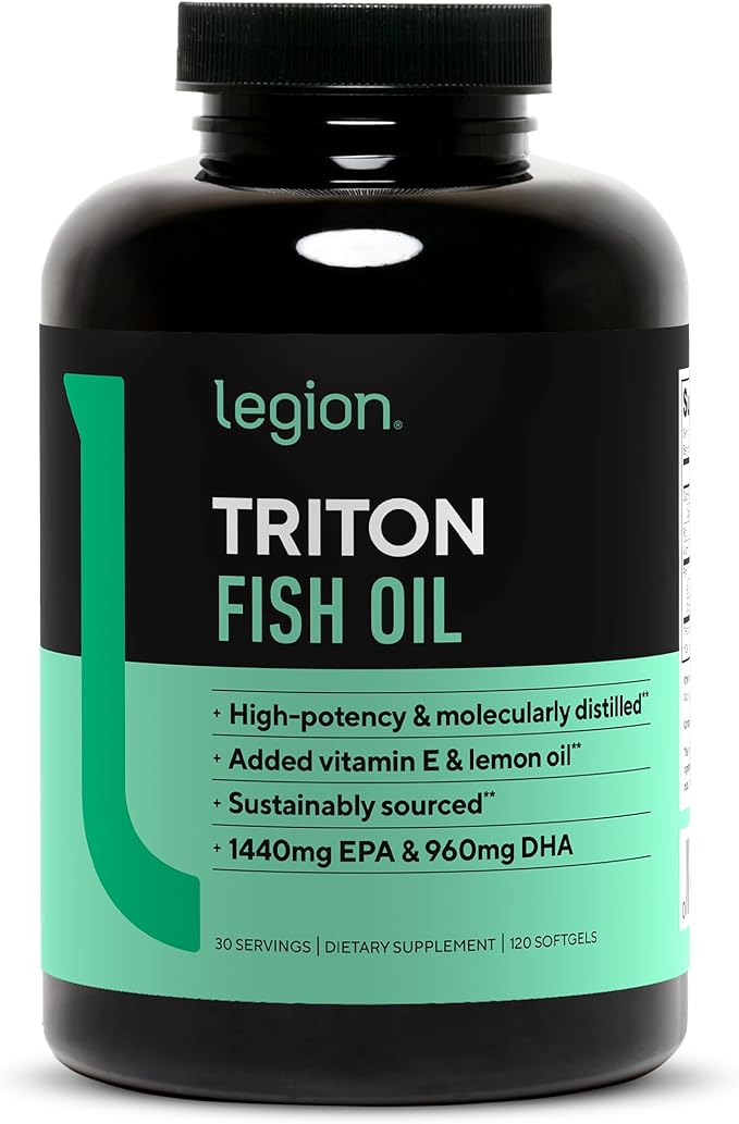 LEGION Triton Fish Oil Capsules 3 Essential 2400mg EPA 30 Svgs