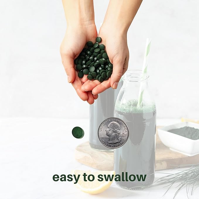 Organic Spirulina Supplement, 3000MG Per Serving, 720 Tablets (4 Month