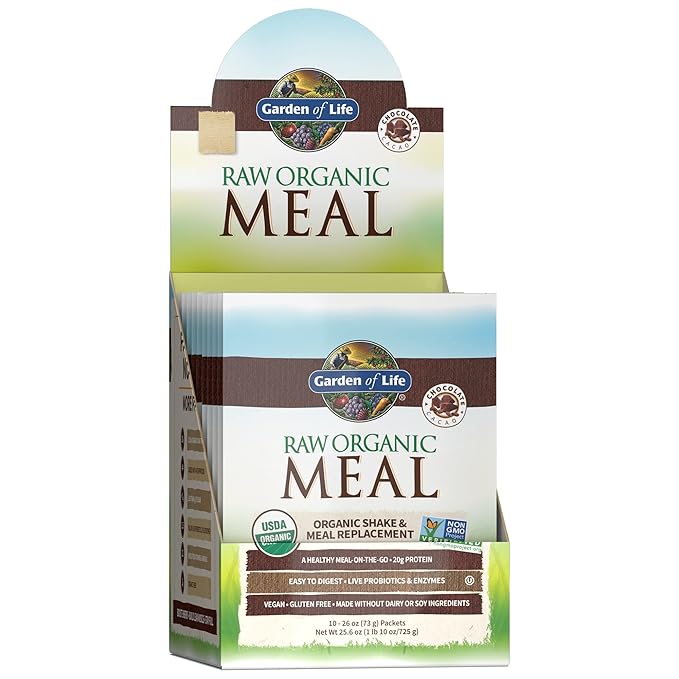 Garden of Life Meal Replacement Chocolate 10ct Tray, 0.16 Pound