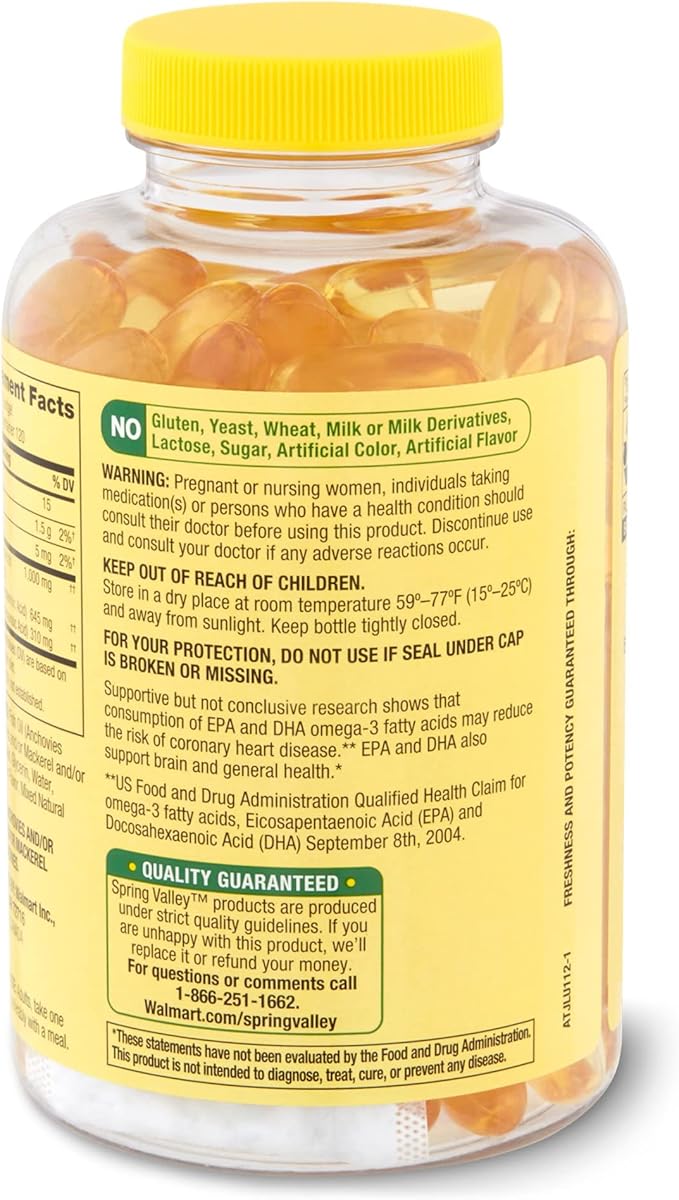 Lual's 45 Diabetes Decoded Bundle Omega-3 Fish Omega-3 Fish Omega-3 Fatty 3 Supplements |Omega-3 Spring 1000mg Fish 120 Soft