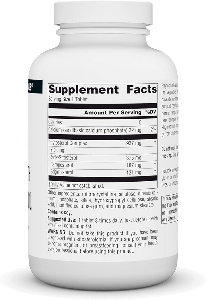 Source Naturals Mega Strength Beta Sitosterol 375mg 120 Tablets