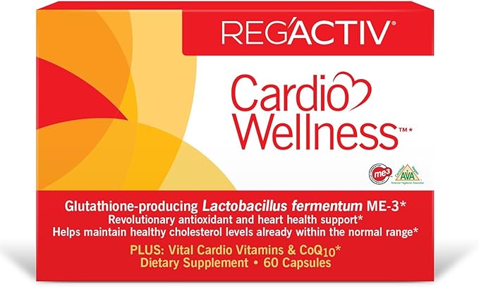 Reg'Activ Cardio Wellness with Glutathione Producing ME-3, Pantethine CoQ10