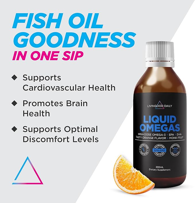Livingood Daily Fish Oil Supplements 3 Fatty (200ml) -