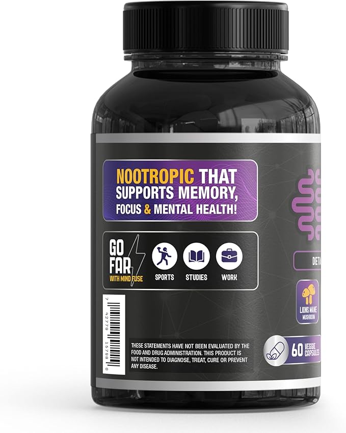 Nootropics Memory Boost Supplement (60 Capsules) 3, L-Theanine