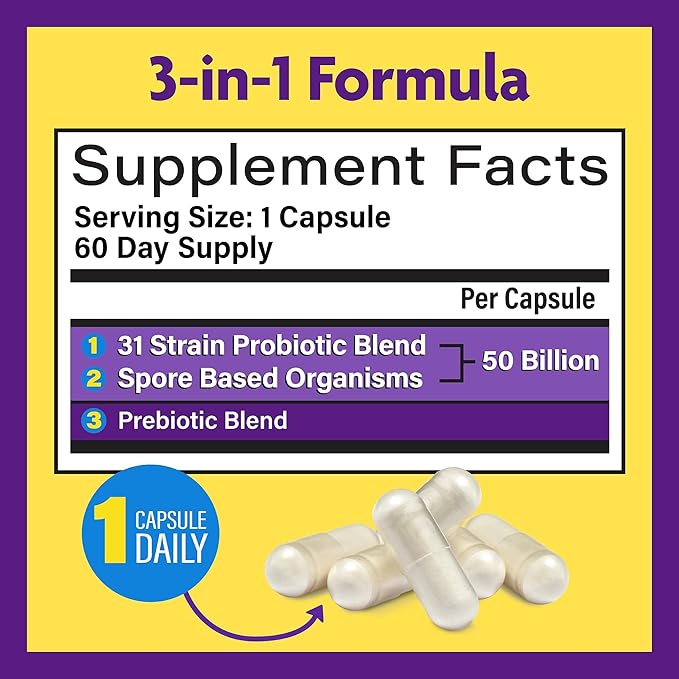 InnovixLabs Multi Strain Probiotics for Women 50 Billion 60 Capsules