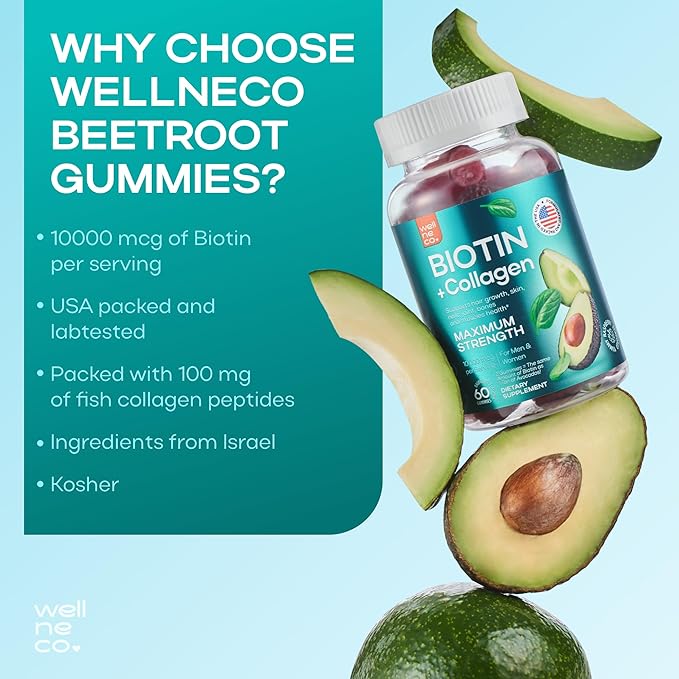 Biotin 10000mcg - Biotin Gummies 60 pcs