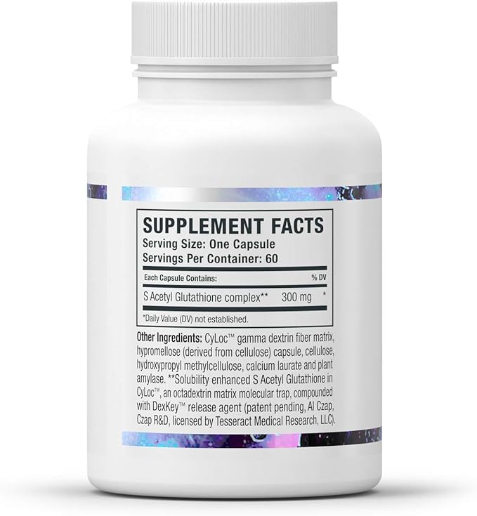 SafeCell S-Acetyl Glutathione Supplement for Neuro 300mg, 60 60 Vegetarian