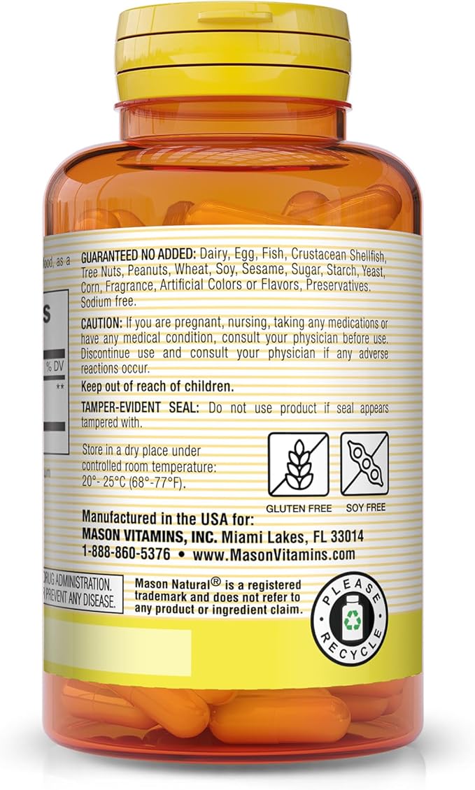 MASON NATURAL Milk Thistle 500 mg 60 Capsules