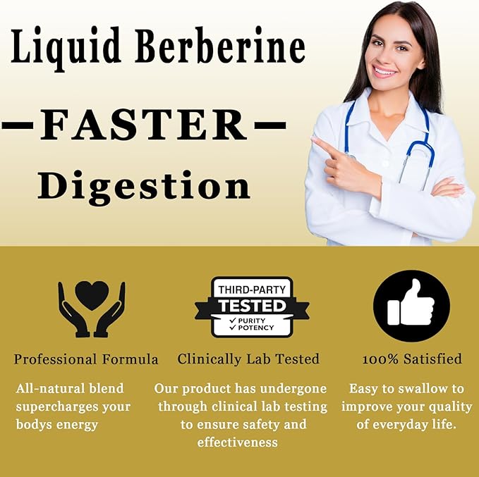 Berberine Liquid Drops 1500mg, Liposomal Berberine