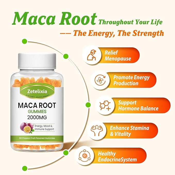 Superior Absorption Maca Root Gummies 2000 120 Gummies