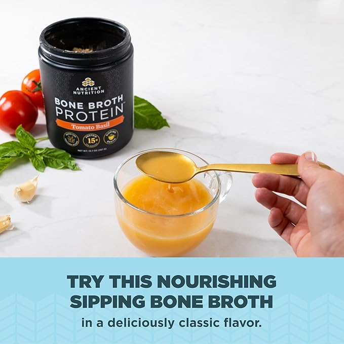 Ancient Nutrition Bone Broth Protein Powder, 15g Protein 15 Servings