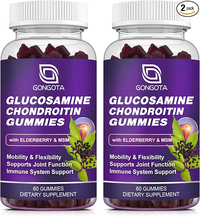 Glucosamine Chondroitin Gummies 2- Pack, 1500mg Glucosamine 120 count