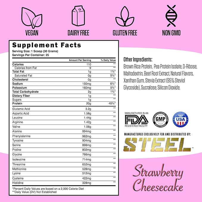 Steel Supplements Veg-PRO 25 Servings (1.65lbs) |