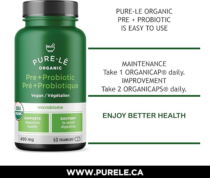 USDA Organic Prebiotic + Probiotic 60 Organicaps